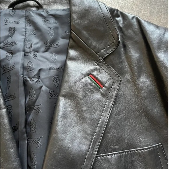 Gucci Women’s Leather Jacket Size 52 IT/Size 16 US - Picture 10 of 10